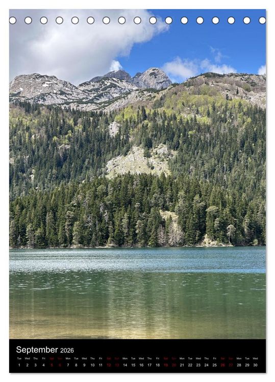 Produktbild: Durmitor &mdash; Majestic Peaks of Montenegro (Desk Calendar 2026 DIN A5 portrait), CALVENDO 12 Month DeskCalendar
