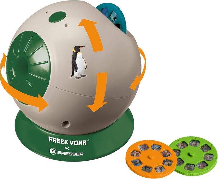 Produktbild: Bresser 10866 - FREEK VONK x BRESSER Kinder-Projektor mit 24 Abenteuermotiven und Tierstickern