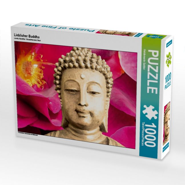 Produktbild: CALVENDO Puzzle Lieblicher Buddha | 1000 Teile Lege-Gr&ouml;&szlig;e 64x48cm Foto-Puzzle f&uuml;r gl&uuml;ckliche Stunden