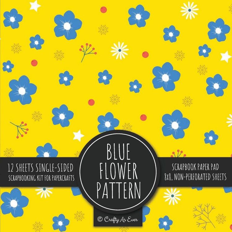 Produktbild: Blue Flower Pattern Scrapbook Paper Pad