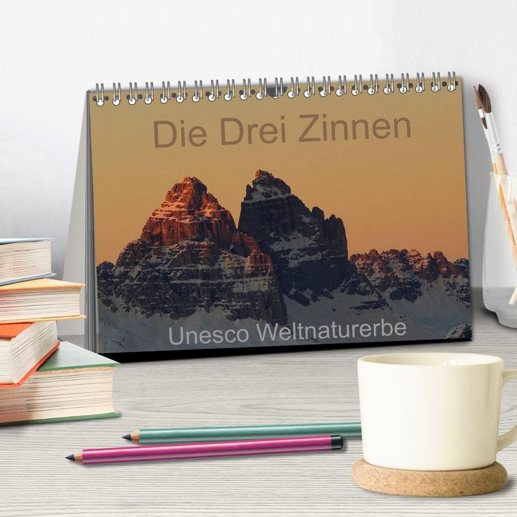 Produktbild: Die Drei Zinnen - Unesco Weltnaturerbe (Tischkalender 2026 DIN A5 quer), CALVENDO Monatskalender