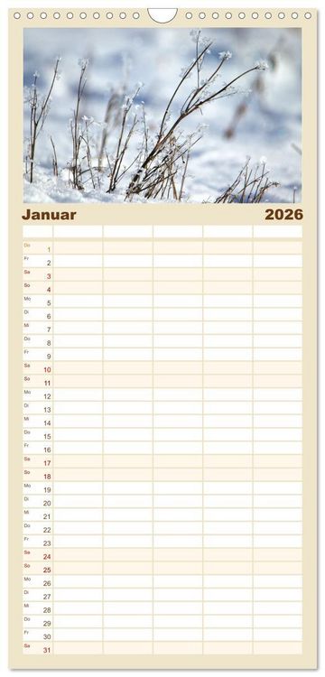 Produktbild: Familienplaner 2026 - Mein Sehnsuchtsort, die Natur mit 5 Spalten (Wandkalender, 21 x 45 cm) CALVENDO