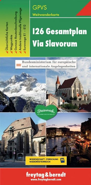 Produktbild: Freytag & berndt Wanderkarte GPVS Gesamtplan Via Slavorum 1:500.000