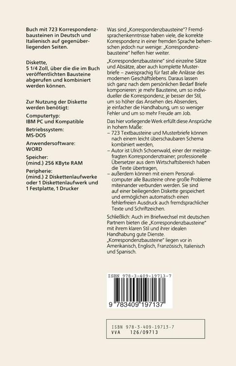 Produktbild: Korrespondenzbausteine Italienisch