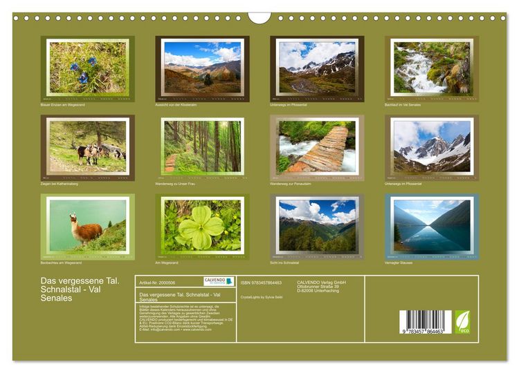 Produktbild: Das vergessene Tal. Schnalstal - Val Senales (Wandkalender 2026 DIN A3 quer), CALVENDO Monatskalender