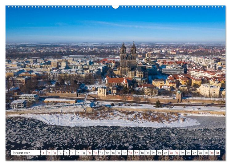 Produktbild: Domperspektiven: Magdeburger Dom - Neu gesehen 2027 (hochwertiger Premium Wandkalender 2027 DIN A2 quer), Kunstdruck in Hochglanz
