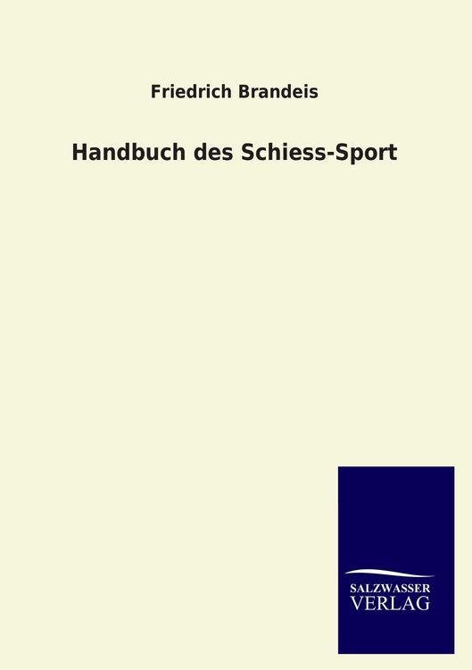 Produktbild: Handbuch des Schiess-Sport