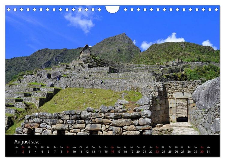 Produktbild: Machu Picchu - Exklusiv (Wandkalender 2026 DIN A4 quer), CALVENDO Monatskalender