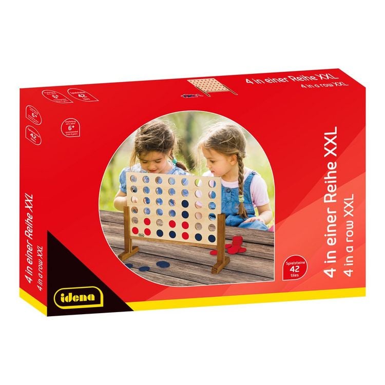 Produktbild: Idena Holzspiel 4 in einer Reihe XXL 45x56x17cm