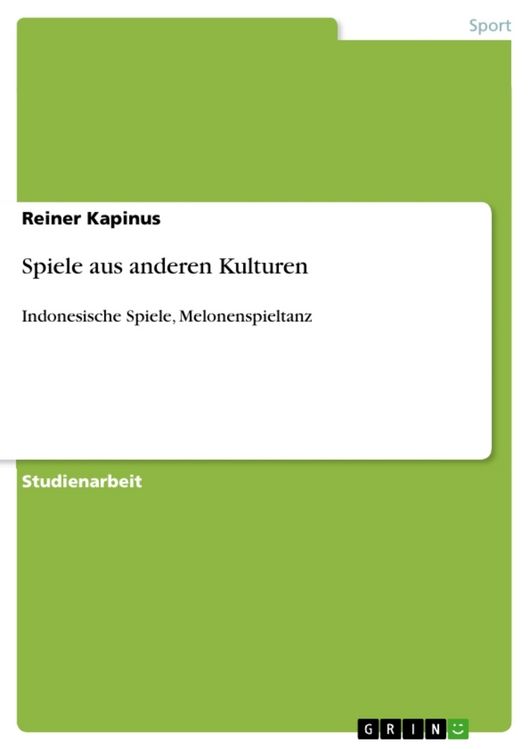 Produktbild: Spiele aus anderen Kulturen
