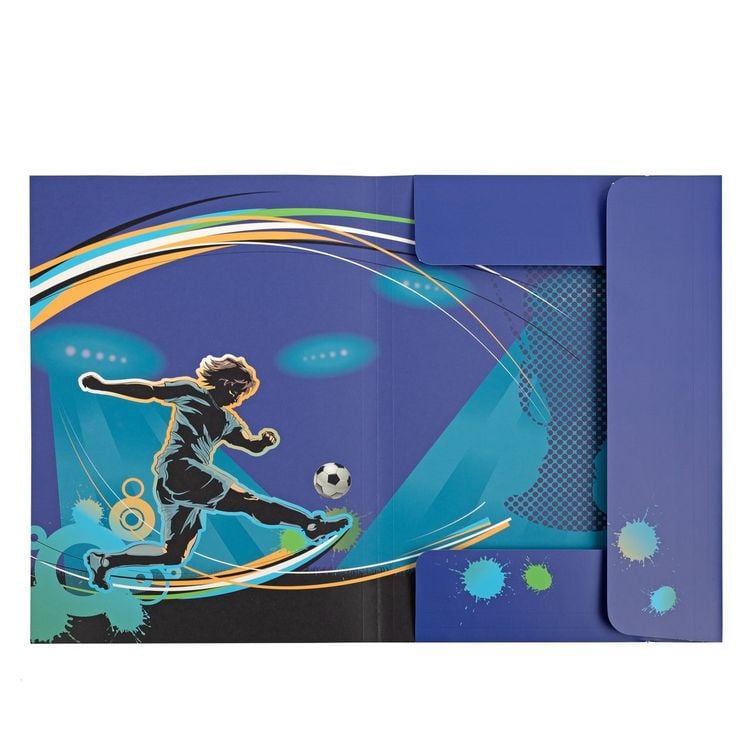 Produktbild: Idena Sammelmappe Fu&szlig;ball mit Gummizug 400g/m&sup2; DIN A3