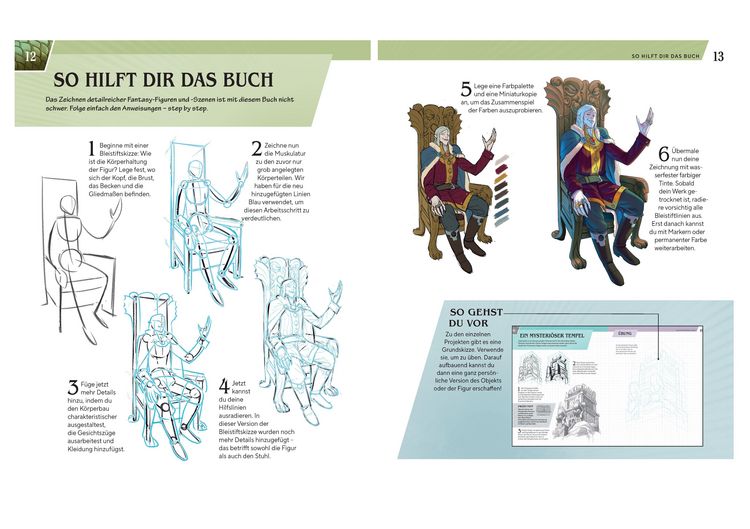 Produktbild: Ich zeichne Fantasy & Romantasy - Techniken, Charaktere und Effekte