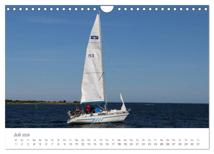 Produktbild: Segelboote in S&uuml;dschwedens Sch&auml;ren (Wandkalender 2026 DIN A4 quer), CALVENDO Monatskalender