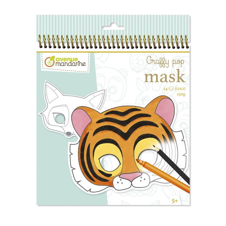 Produktbild: Graffy Pop, Maskenmalbuch Tiere