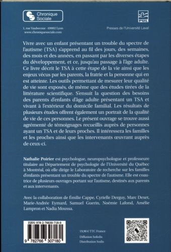 Produktbild: Qualit&eacute; de vie des familles d'adultes pr&eacute;sentant un trouble du