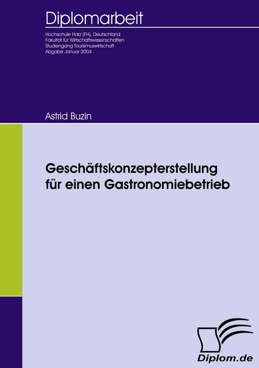Produktbild: Gesch&auml;ftskonzepterstellung f&uuml;r einen Gastronomiebetrieb