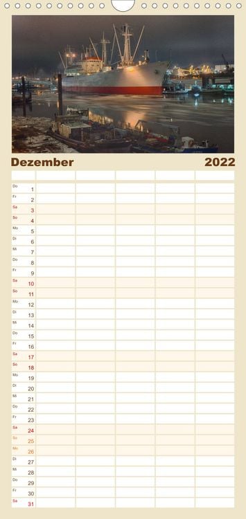 Produktbild: Hamburg - Familienplaner hoch (Wandkalender 2022 , 21 cm x 45 cm, hoch)