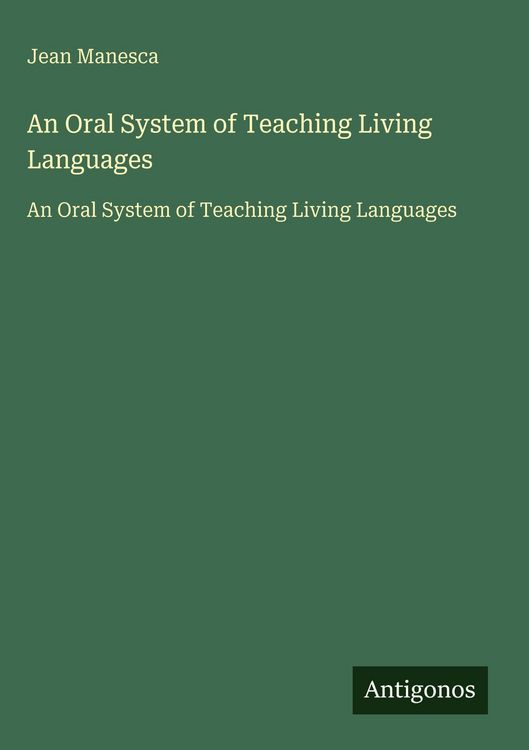 Produktbild: An Oral System of Teaching Living Languages