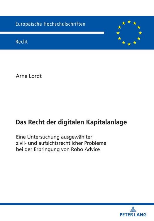 Produktbild: Das Recht der digitalen Kapitalanlage