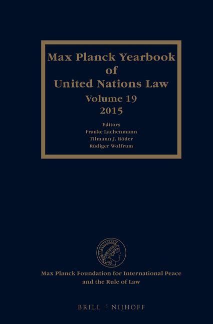 Produktbild: Max Planck Yearbook of United Nations Law, Volume 19 (2015)