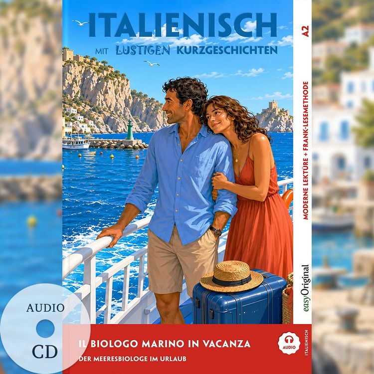 Produktbild: Italienisch lernen mit lustigen Kurzgeschichten (A2) - Il biologo marino in vacanza (+ Audio-CD)