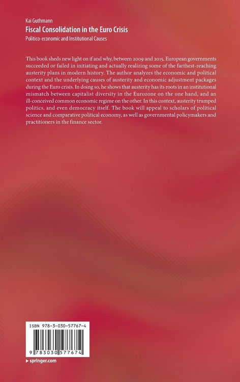 Produktbild: Fiscal Consolidation in the Euro Crisis