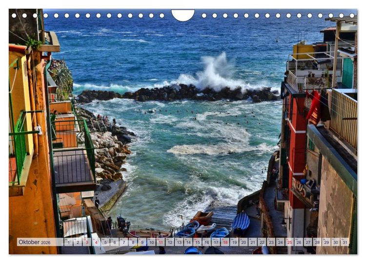 Produktbild: SCHMUCKST&Uuml;CKE der CINQUE TERRE (Wandkalender 2026 DIN A4 quer), CALVENDO Monatskalender