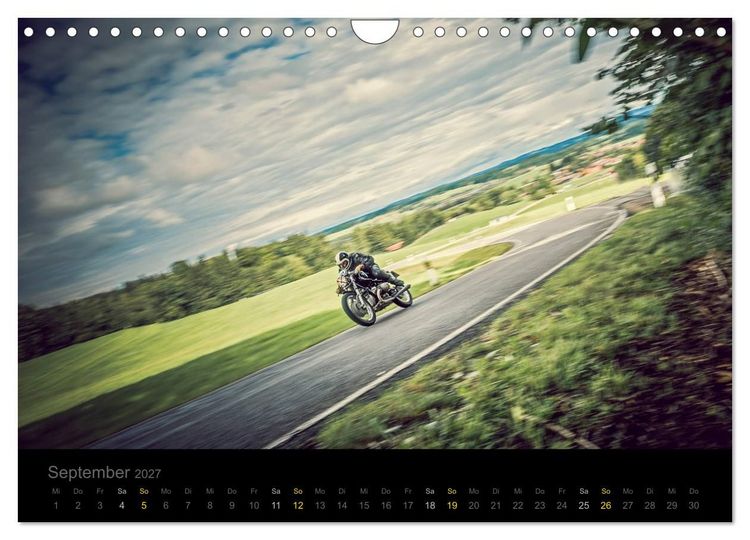 Produktbild: Klassische Motorr&auml;der auf der Piste (Wandkalender 2027 DIN A4 quer), CALVENDO Monatskalender