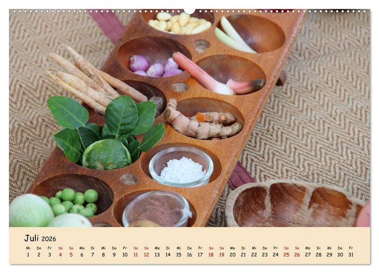 Produktbild: thail&auml;ndische K&uuml;che (hochwertiger Premium Wandkalender 2026 DIN A2 quer), Kunstdruck in Hochglanz