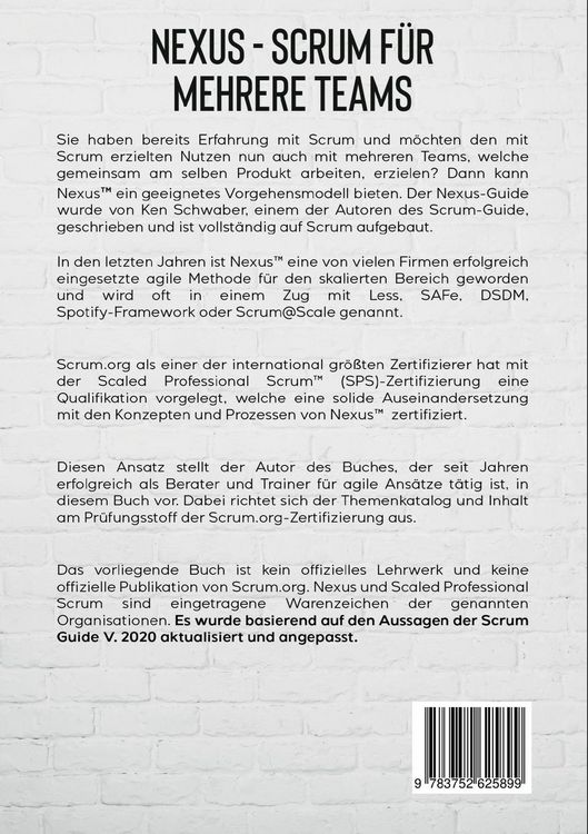 Produktbild: Nexus - Scrum f&uuml;r mehrere Teams (Aktualisiert f&uuml;r Scrum Guide V. 2020)