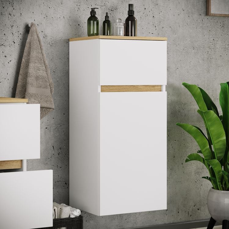 Produktbild: Badschrank H&auml;ngeschrank Schublade Cosila 85x30x32