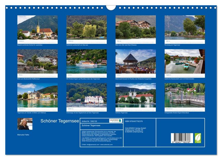 Produktbild: Sch&ouml;ner Tegernsee (Wandkalender 2026 DIN A3 quer), CALVENDO Monatskalender