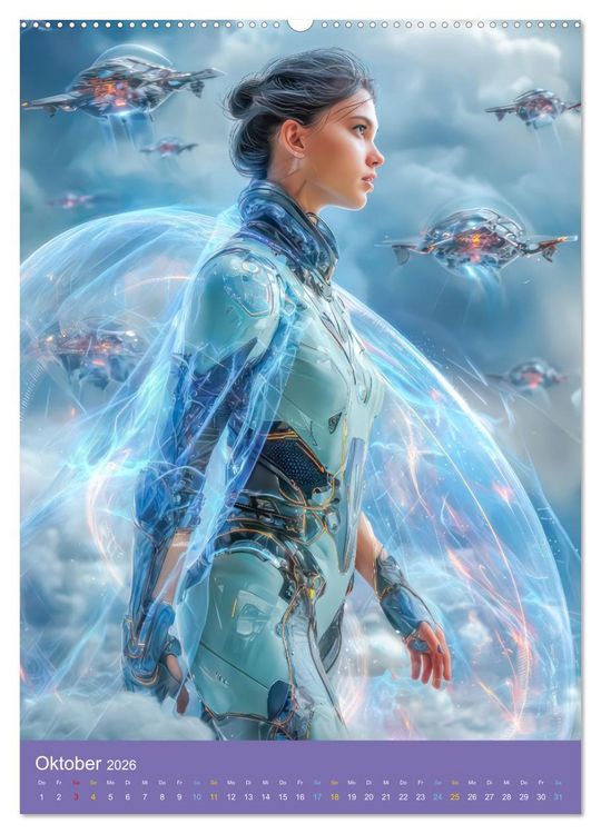 Produktbild: Fantasievoller Science-Fiction - Fantastische Welten (hochwertiger Premium Wandkalender 2026 DIN A2 hoch), Kunstdruck in Hochglanz