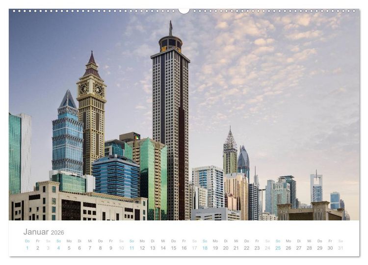 Produktbild: Dubai Architektur 2026 (hochwertiger Premium Wandkalender 2026 DIN A2 quer), Kunstdruck in Hochglanz