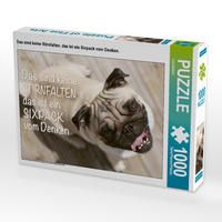 Produktbild: CALVENDO Puzzle Das sind keine Stirnfalten, das ist ein Sixpack vom Denken. | 1000 Teile Lege-Gr&ouml;&szlig;e 64x48cm Foto-Puzzle f&uuml;r gl&uuml;ckliche Stunden