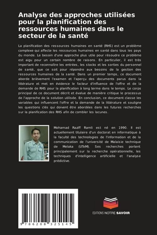 Produktbild: Analyse des approches utilis&eacute;es pour la planification des ressources humaines dans le secteur de la sant&eacute;