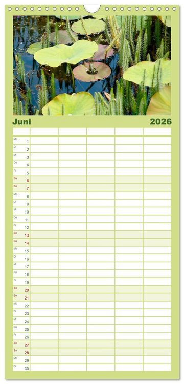 Produktbild: Familienplaner 2026 - Sanfte Natur mit 5 Spalten (Wandkalender, 21 x 45 cm) CALVENDO
