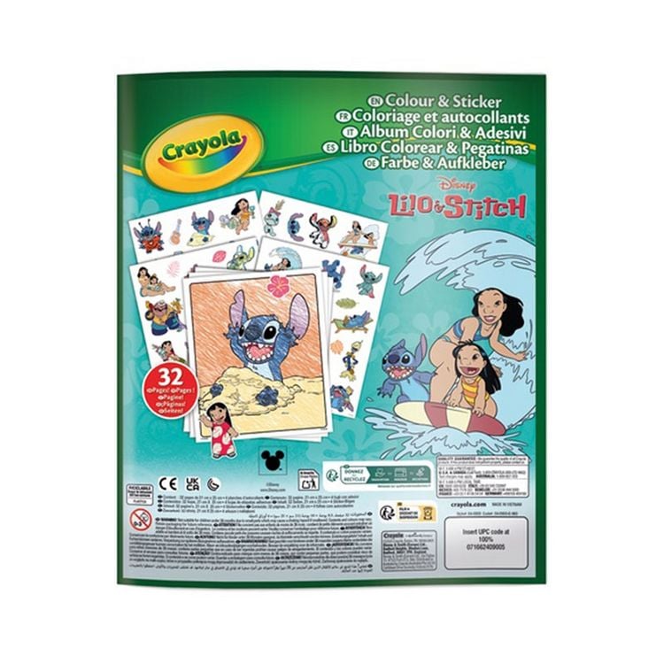 Produktbild: CRAYOLA - Mal- und Stickerbuch Lilo & Stitch