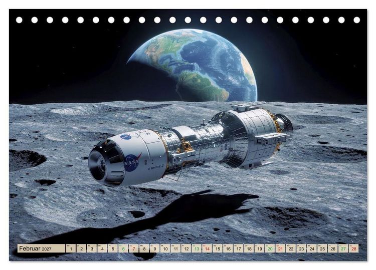 Produktbild: Mond Mission (Tischkalender 2027 DIN A5 quer), CALVENDO Monatskalender