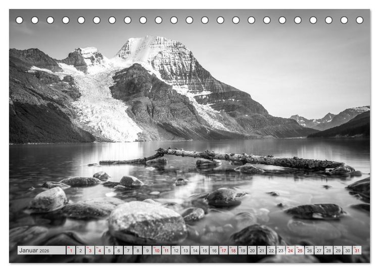 Produktbild: Monochrome Wonders (Tischkalender 2026 DIN A5 quer), CALVENDO Monatskalender