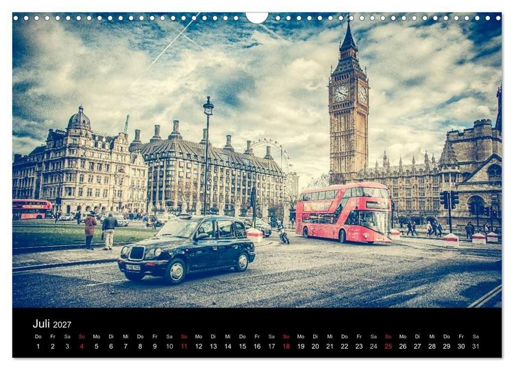 Produktbild: London an der Themse (Wandkalender 2027 DIN A3 quer), CALVENDO Monatskalender