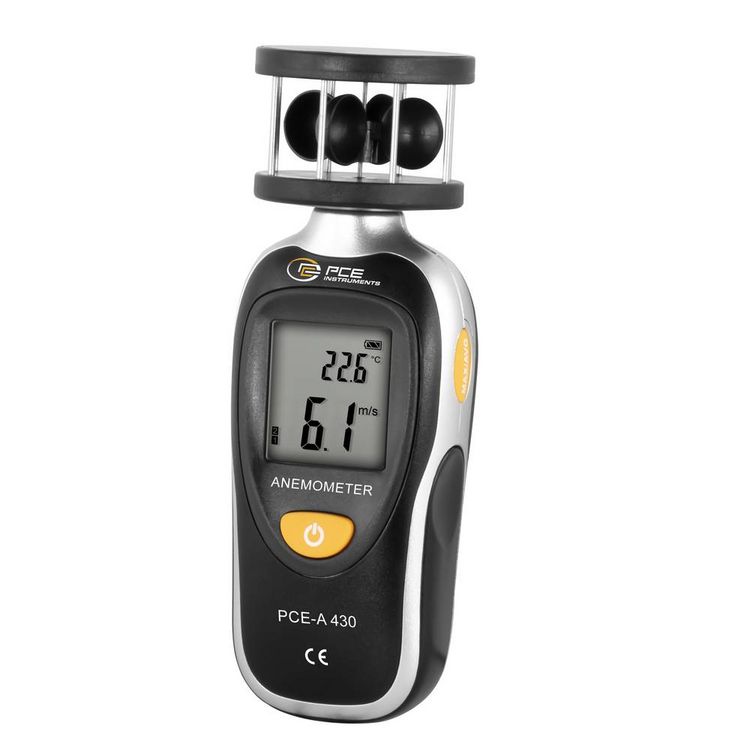 Produktbild: PCE Instruments PCE-A 430 Anemometer 2.5 bis 105 km/h mit Temperaturmessfunktion