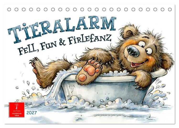 Produktbild: Tieralarm - Fell, Fun & Firlefanz (Tischkalender 2027 DIN A5 quer), CALVENDO Monatskalender
