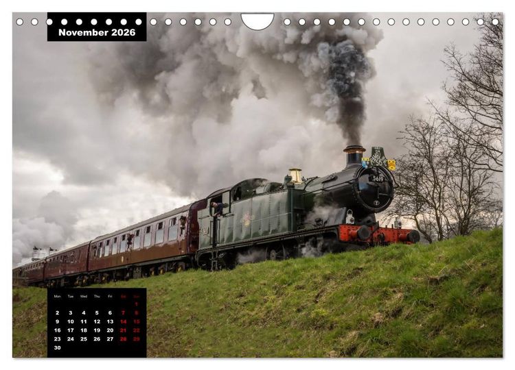 Produktbild: Assorted photographs of STEAM LOCOMOTIVES (Wall Calendar 2026 DIN A4 landscape), CALVENDO 12 Month Wall Calendar