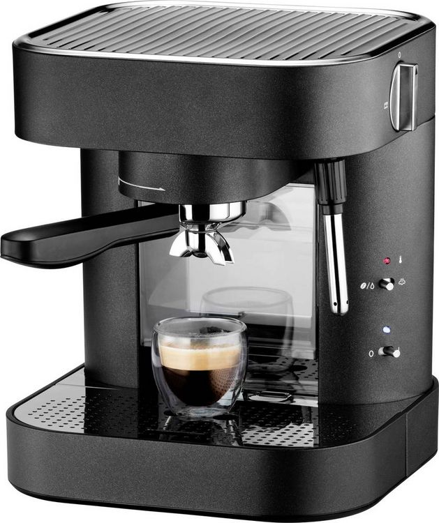 Produktbild: Trisa Espresso Perfetto Espressomaschine Schwarz, Edelstahl 1275W