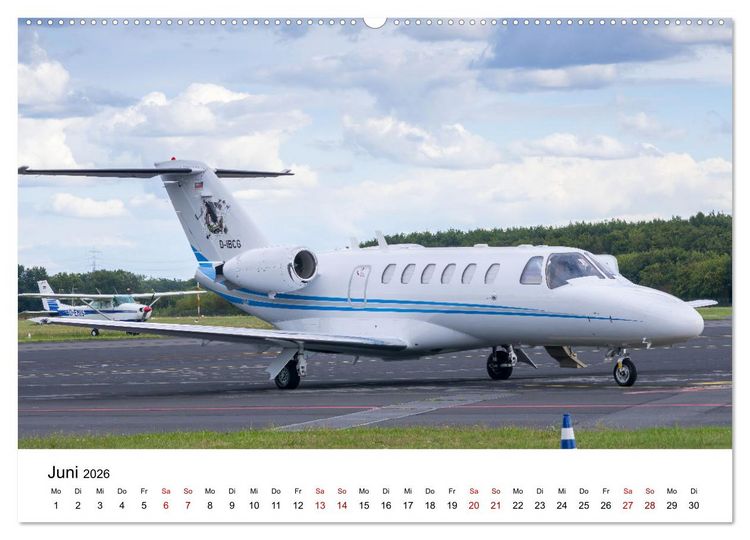 Produktbild: Die Welt der Privatjets (Wandkalender 2026 DIN A2 quer), CALVENDO Monatskalender