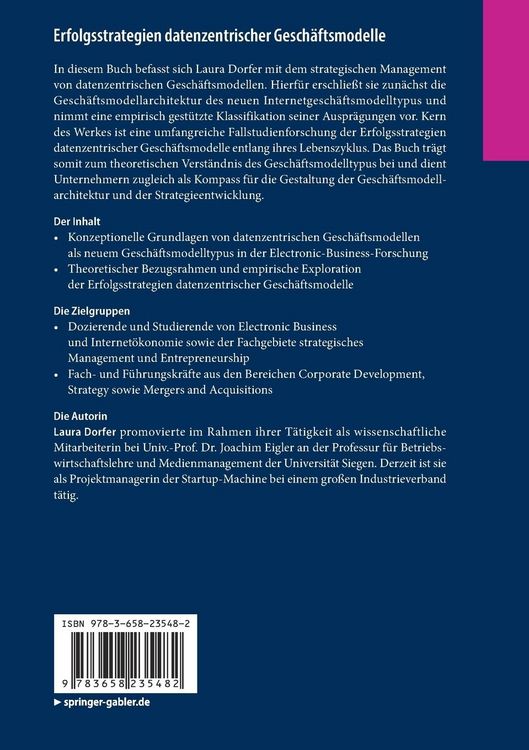 Produktbild: Erfolgsstrategien datenzentrischer Gesch&auml;ftsmodelle