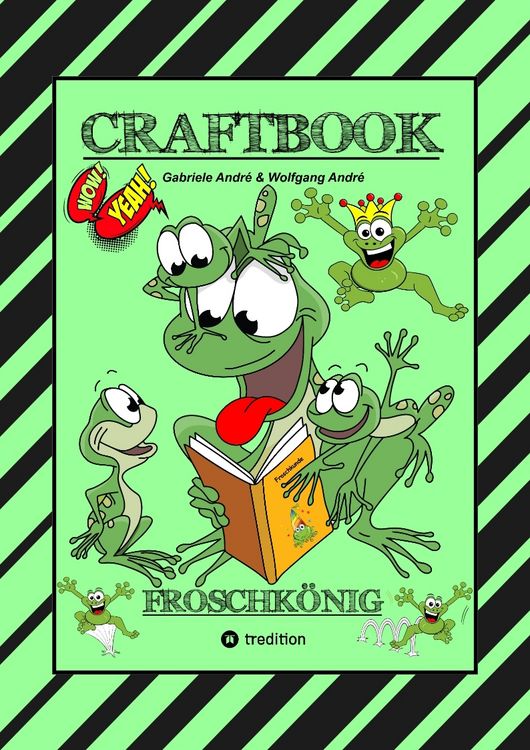 Produktbild: CRAFTBOOK - 120 BLATT MIT LUSTIGEN MOTIVEN - WISSENSWERTES - FROG JUMPING GAME - KNIFFLIGE R&Auml;TSEL UND AUFGABEN - STORYTELLING - ZEICHNEN
