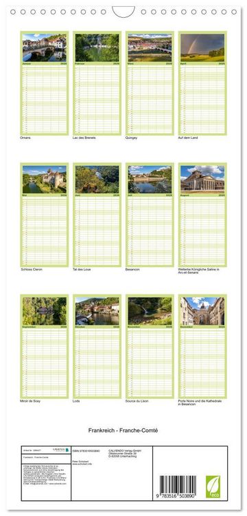 Produktbild: Familienplaner 2026 - Frankreich - Franche-Comt&eacute; mit 5 Spalten (Wandkalender, 21 x 45 cm) CALVENDO