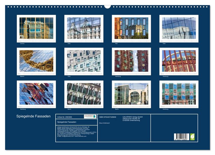 Produktbild: Spiegelnde Fassaden (Wandkalender 2026 DIN A2 quer), CALVENDO Monatskalender